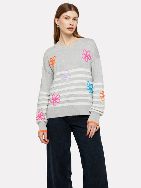 WISPR by Brodie Flower Stripe Sweater