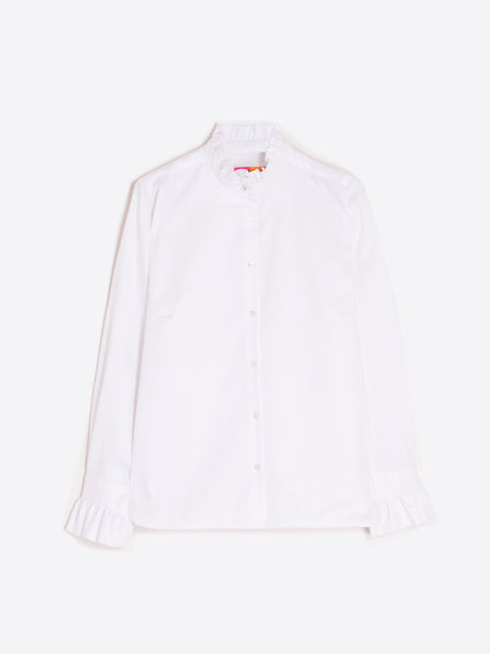 Vilagallo Cotton Ruffle Shirt