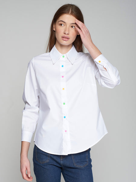 Vilagallo Cotton Multi Button Shirt