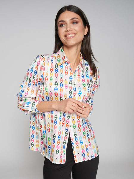 Vilagallo Chain Print Shirt