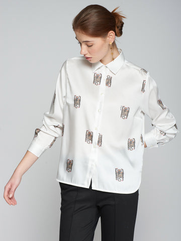 Vilagallo Tiger Print Shirt