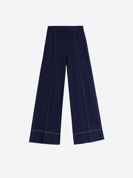 Vilagallo Navy Topstitch Pants