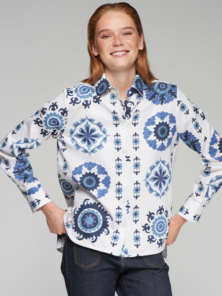 Vilagallo Suzani Floral Shirt