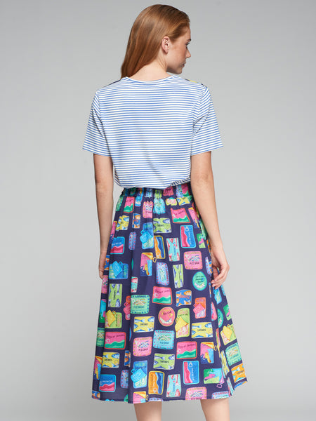 Vilagallo Sardine Print Skirt