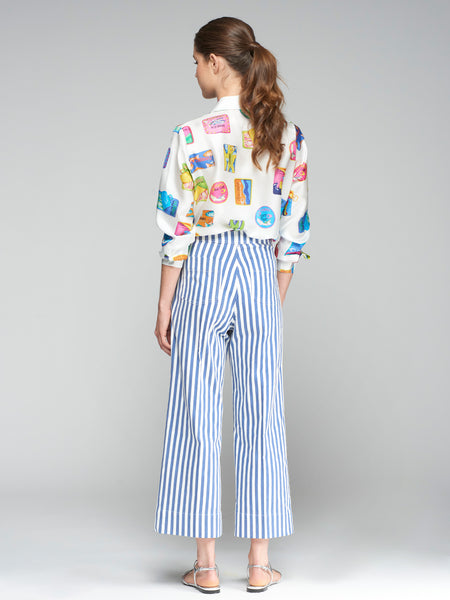 Vilagallo Stripe Crop Pants