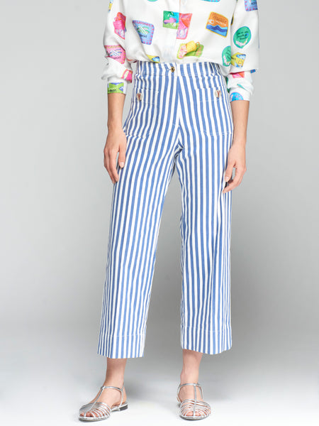 Vilagallo Stripe Crop Pants