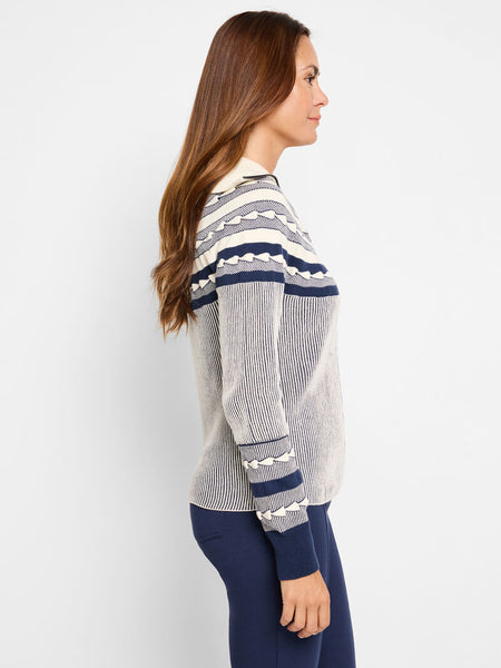 NIC+ZOE Fairisle Zip Cardigan