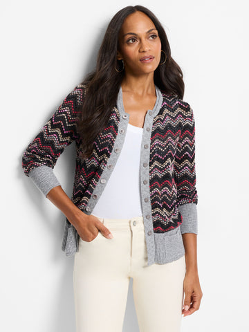 NIC+ZOE Zig Zag Cardigan