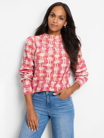 NIC+ZOE Waffle Stitch Stamp Sweater