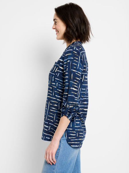 NIC+ZOE Indigo Dash Live In Shirt