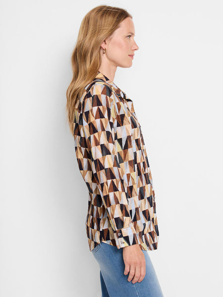 NIC+ZOE Shadow Play Crinkle Shirt