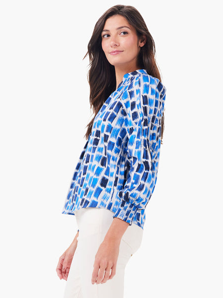 NIC+ZOE Brushstroke Blues Top