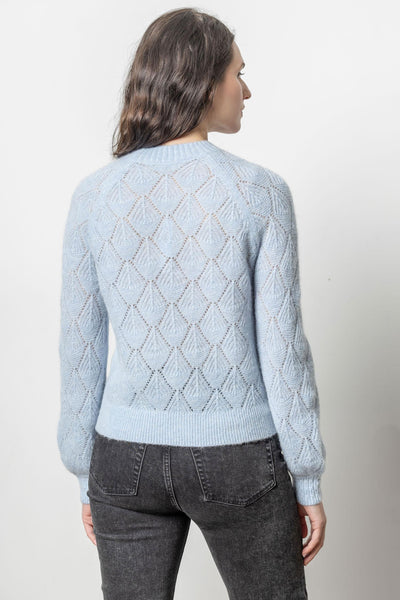 Lilla P Easy Pointelle Crewneck Sweater