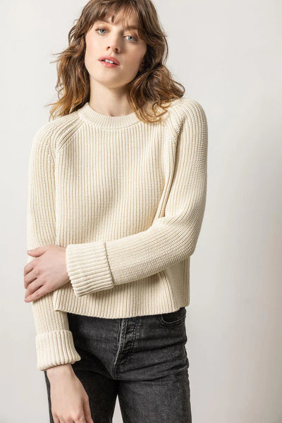 Lilla P Zip Back Raglan Sweater