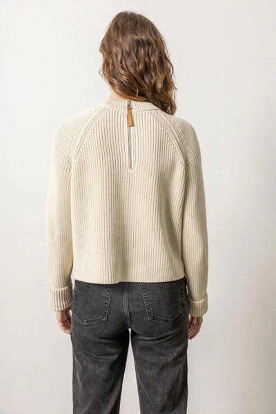 Lilla P Zip Back Raglan Sweater