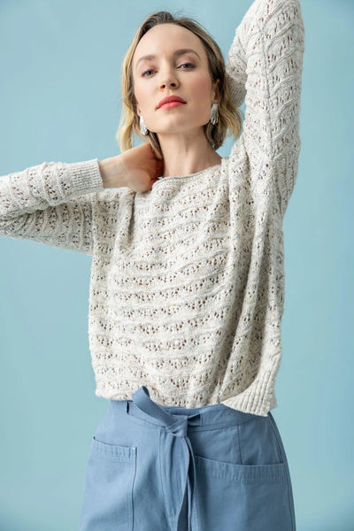 Lilla P Pointelle Boatneck Sweater