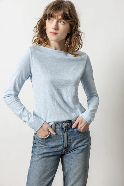 Lilla P Long Sleeve Seamed Boatneck