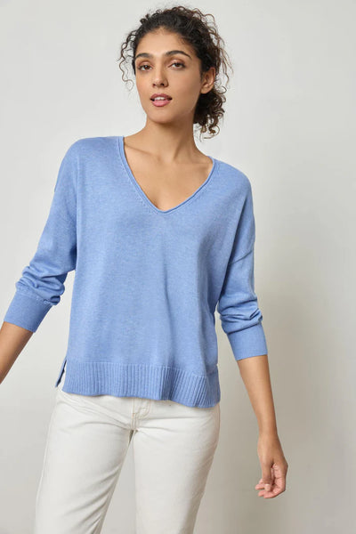 Lilla P 3/4 Sleeve Drop Shoulder Sweater