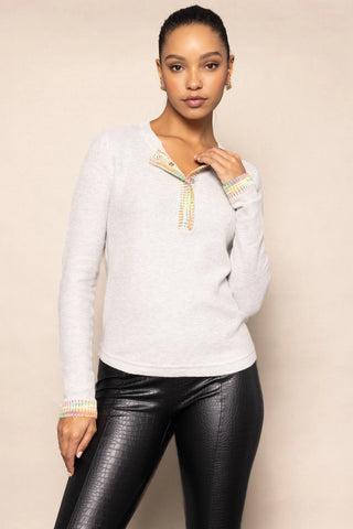 Lisa Todd Double Track Henley Sweater