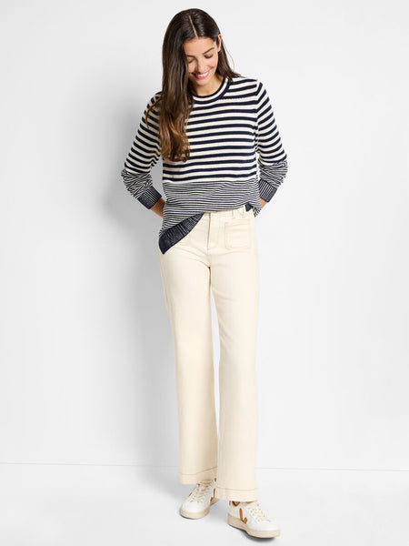 NIC+ZOE Cotton Cashmere Striped Sweater