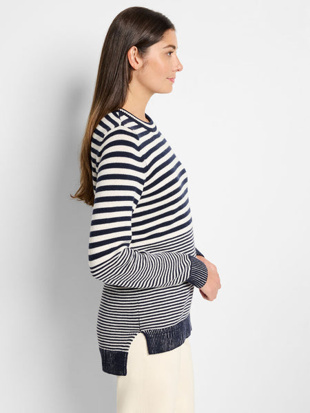 NIC+ZOE Cotton Cashmere Striped Sweater