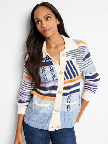 NIC+ZOE Pattern Play Sweater Jacket