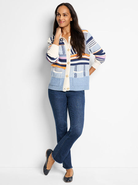 NIC+ZOE Pattern Play Sweater Jacket