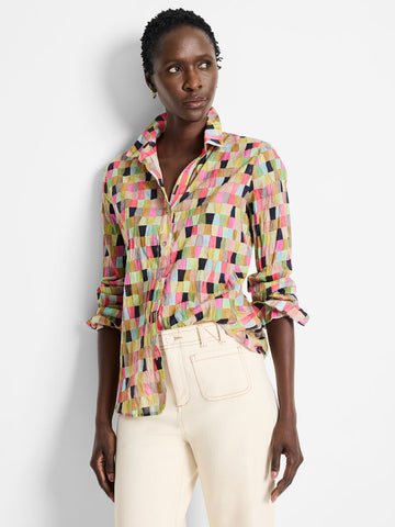 NIC+ZOE Colorwash Cotton Crinkle Shirt