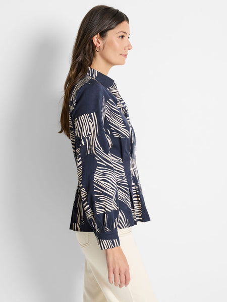 NIC+ZOE Zebra Stripe Shirt