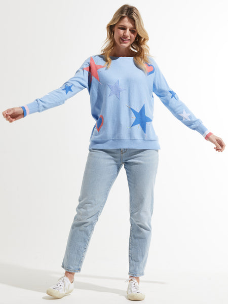 Hearts and Stars Intarsia Sweater