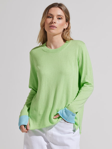 Colorblock Cuff Sweater