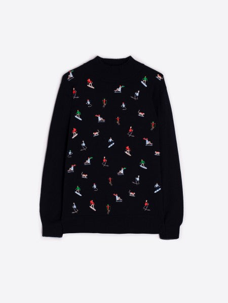 Vilagallo Embroidered Skier Sweater