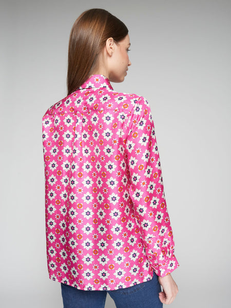 Vilagallo Geometric Flower Shirt